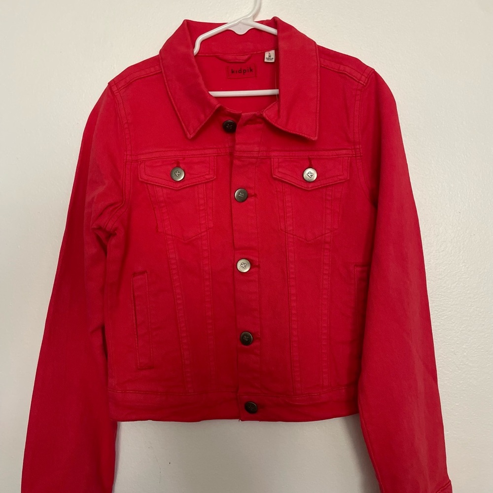 NWT Red Denim Jacket
